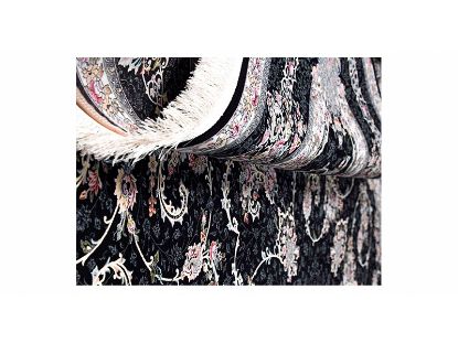 تصویر فرش پاتریس طرح پیچک رنگ سرمه ای 1200 شانه